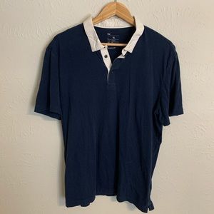 Gap Navy Polo Shirt with White Collar